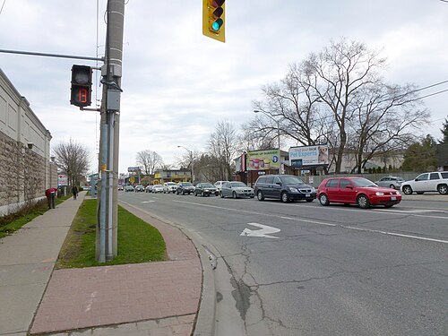 Parts of Panoramas of Intersections Where There Will be Eglinton Crosstown LRT Stations, GPS Embedded, Taken 2013 04 25, Thorncliffe Park