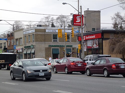 Parts of Panoramas of Intersections Where There Will be Eglinton Crosstown LRT Stations, GPS Embedded, Taken 2013 04 25, Thorncliffe Park
