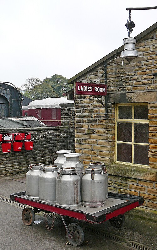 Churns at Oxenhope Station, Oxenhope