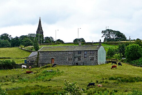 Denholme Church and Dean Brow Farm, Denholme