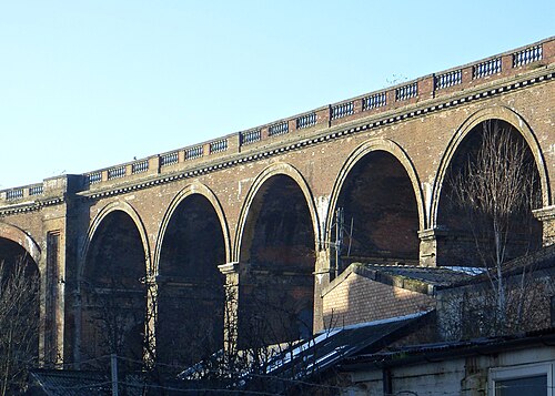 File:London Road Viaduct Seen from Preston Road, Brighton (Looking NNW) (December 2013).JPG, Preston Road
