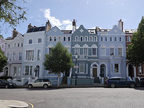 Colourful Houses on Lansdowne Road 2020-07-05, Ladbroke Grove