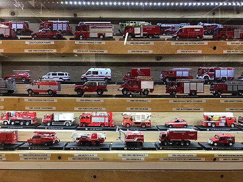 A Collection of Model Fire Engines at Walthamstow Pump House Museum, Walthamstow Queens Road