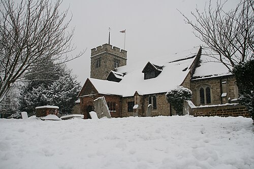 All Saints Church Chingford, In Winter, Highams Park