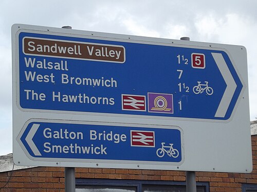 Galton Bridge - Smethwick - Direction Signs - Sandwell Valley, Smethwick Galton Bridge
