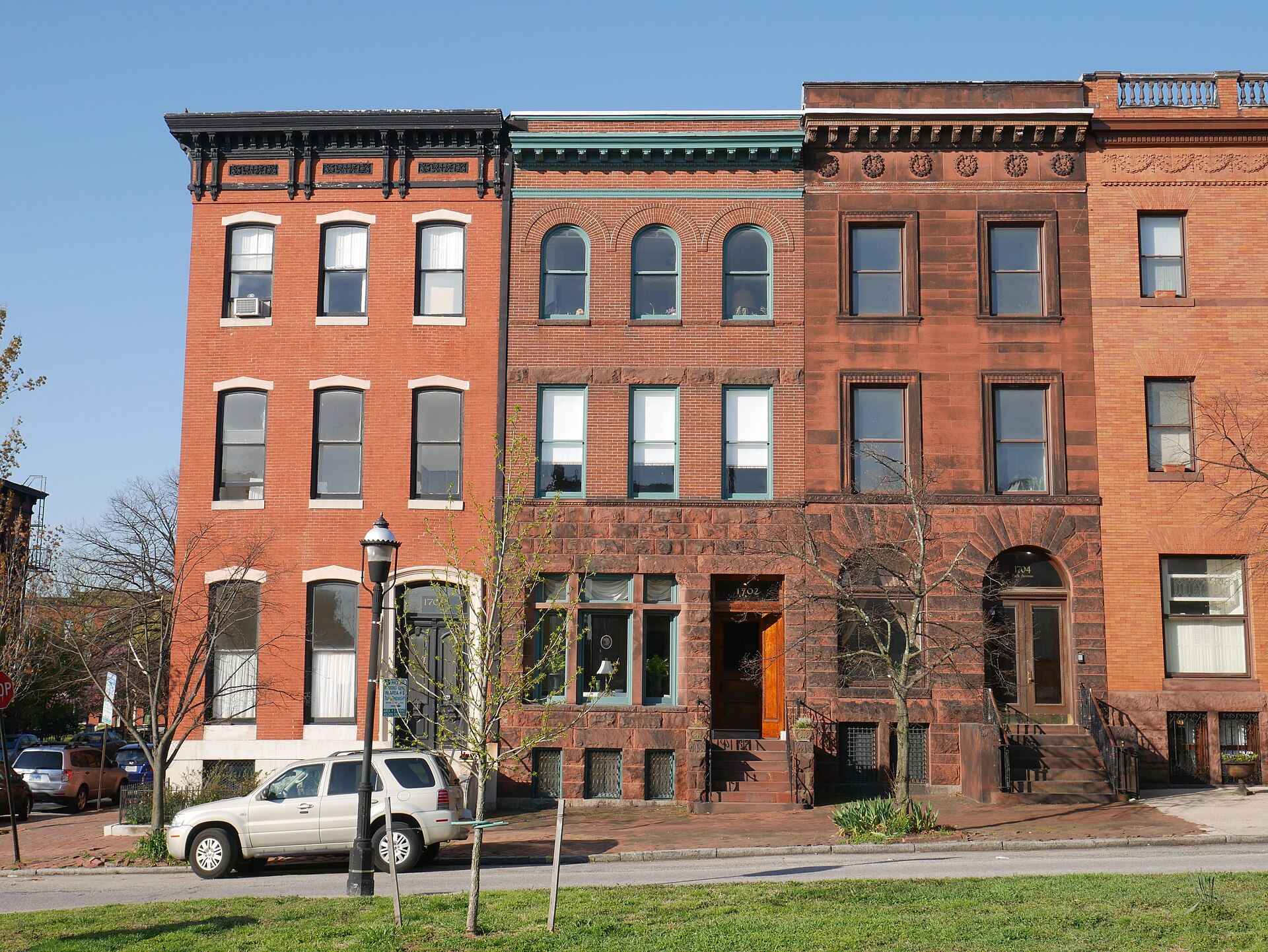 Rowhouses, Park Avenue, Baltimore, MD, Bolton Hill