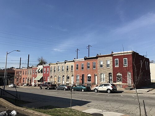 Rowhouses, 1000 Block of N. Patterson Park Avenue (West Side), Baltimore, MD 21205, Biddle Street