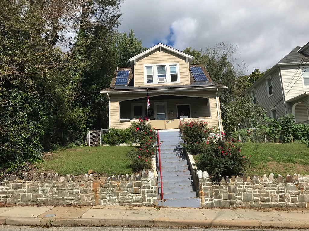 Bungalow with Solar Panels on Roof, 2606 Alisa Avenue, Baltimore, MD 21214, Lauraville
