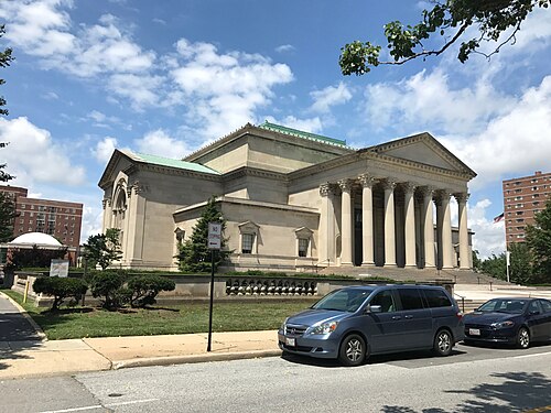 Scottish Rite Temple (1930, Clyde N. Friz, Architect; John Russell Pope, Consulting Architect), 3800 N. Charles Street, Tuscany-Canterbury