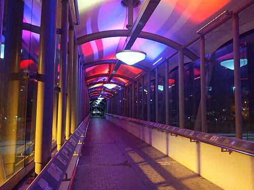"Tensile Membrane" by Mark Thomas Elevated Pedestrian Walkway at Reisterstown Plaza Station in Baltimore, MD, Reisterstown Station