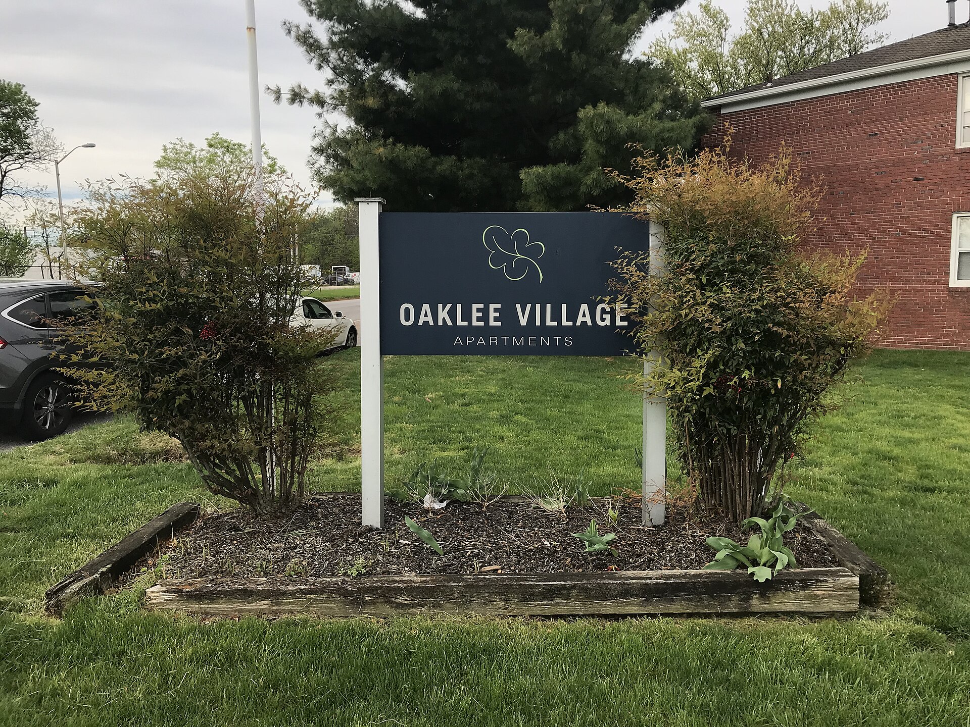 Oaklee Village Apartments Sign on Southwestern Boulevard Near Custer Road, Baltimore, MD 21229, Oaklee