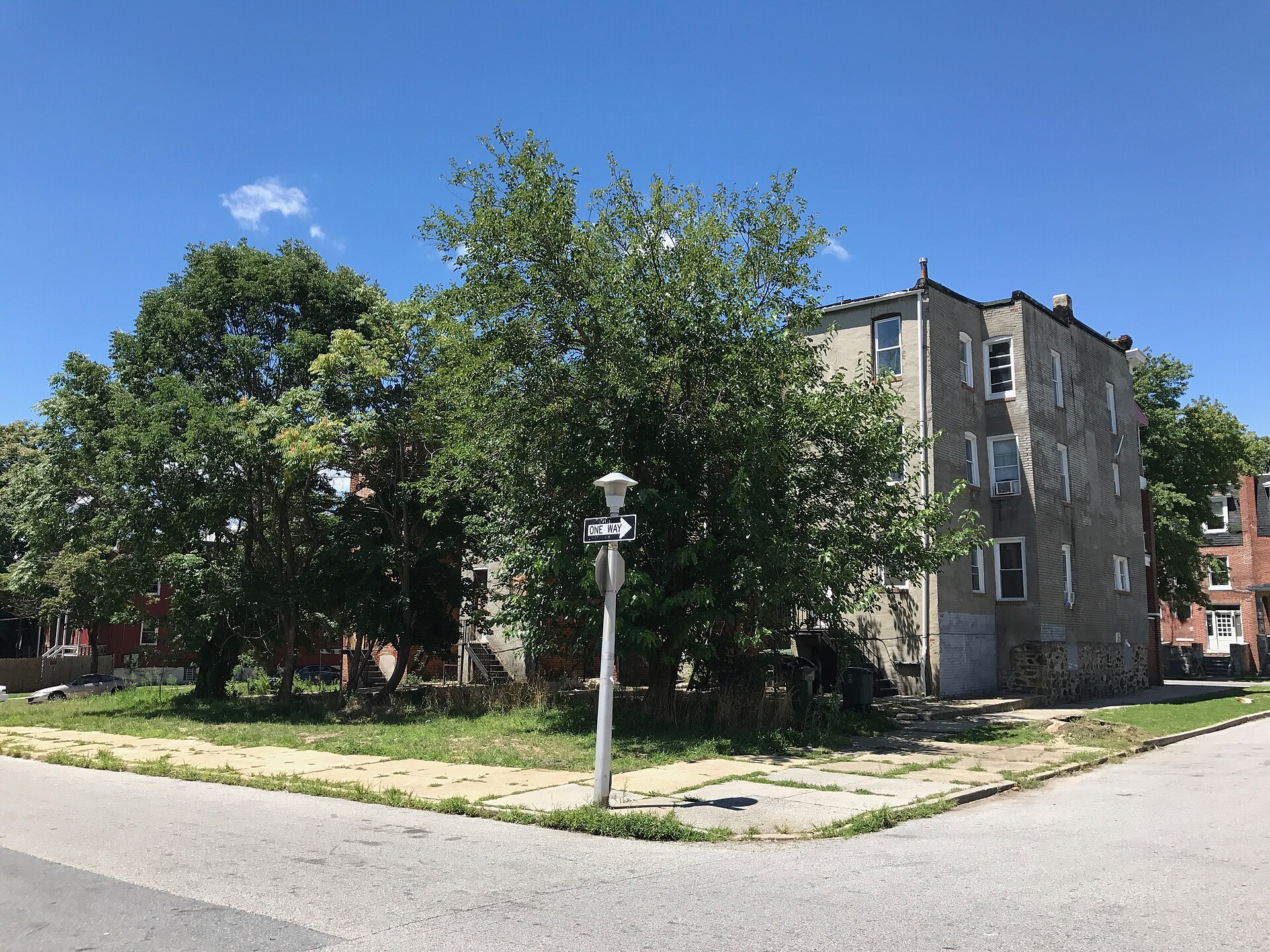 Rear View, Apartments, 2303-2309 Whittier Avenue, Baltimore, MD 21217, Auchentoroly-Parkwood
