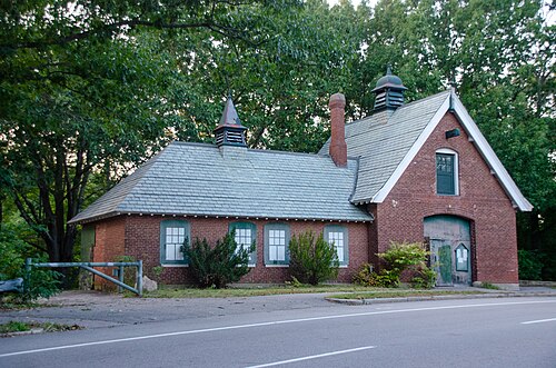 Parental School Stable & Carriage House, 1365–1375 VFW Parkway, West Roxbury, Boston, MA, West Roxbury