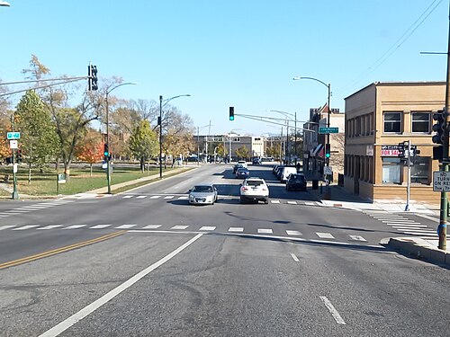 111th Street at Longwood Drive in Morgan Park, Chicago, Morgan Park