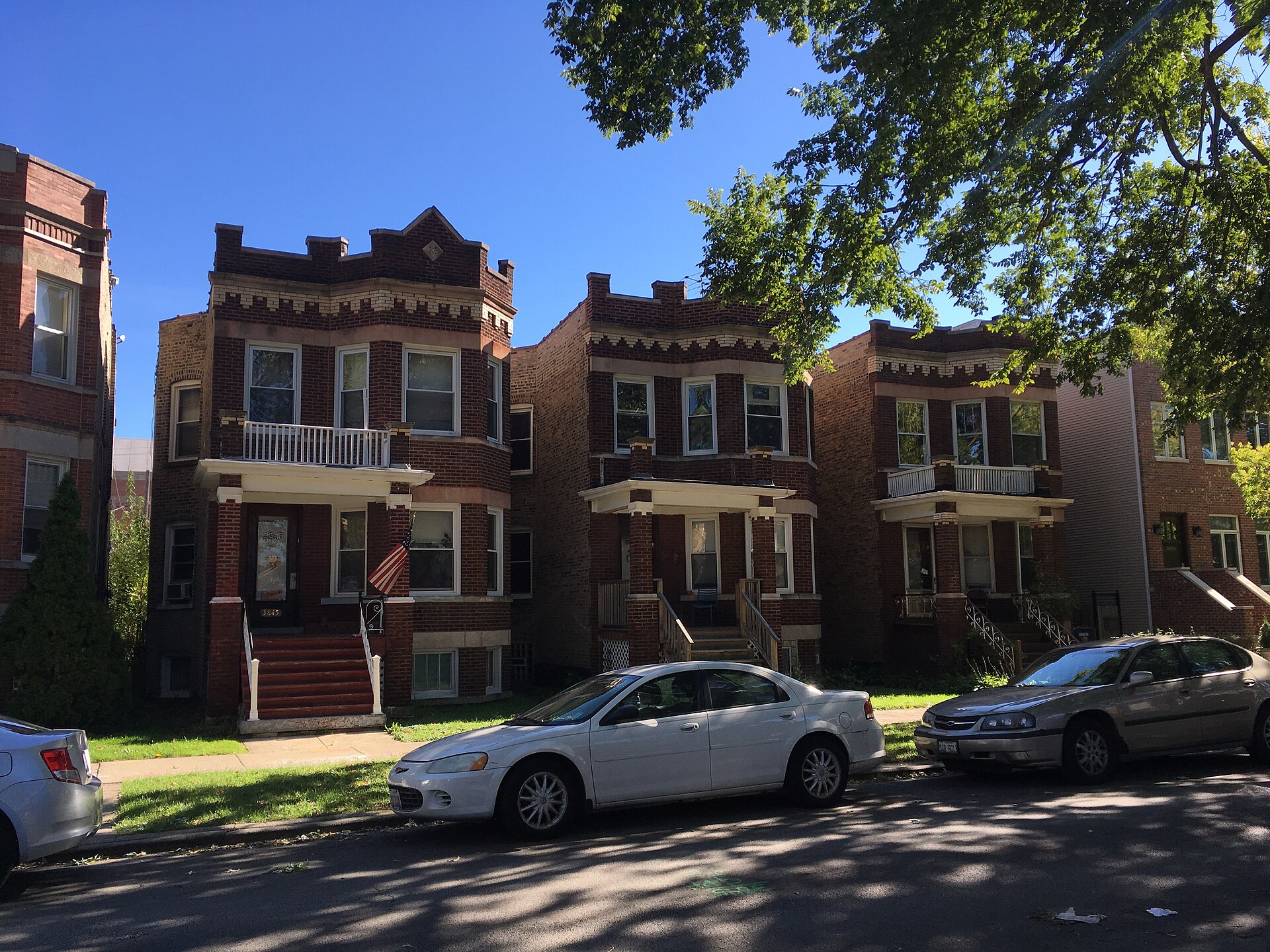 Houses with Porches Over the Stairs, Irving Park