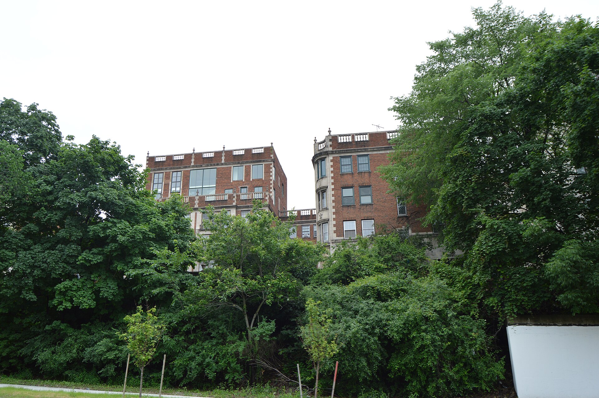 Cedar Glen Apartments from Below, University