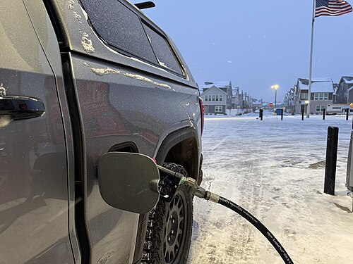 Winter Gas Station - Gas Pump Handle, Gateway - Green Valley Ranch