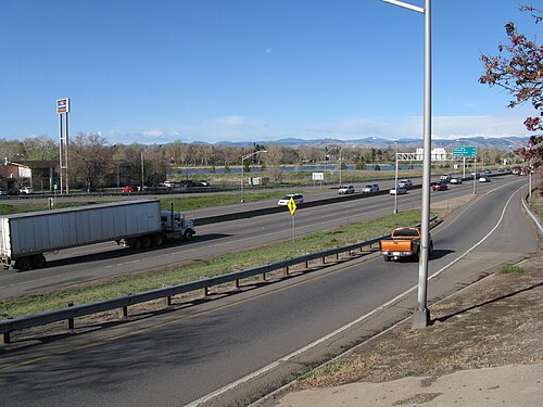 I-70 from Federal Boulevard, Regis