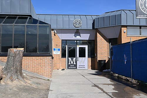 Montbello High School - Main Entrance - April 2024, Montbello