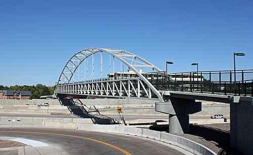 Pedestrian Bridge Over Interstate-25 Near Evans Avenue in Denver, Colorado, University Hills