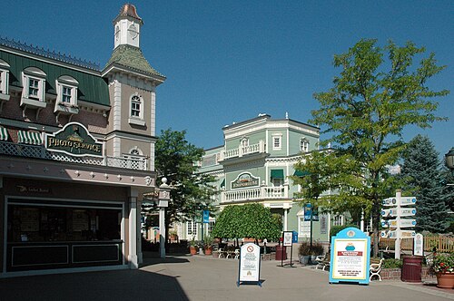 Main Street, Elitch Gardens Theme Park, Denver, 2009, Auraria