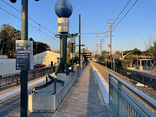 LA Metro Highland Park Station Platform, January 2024, Highland Park