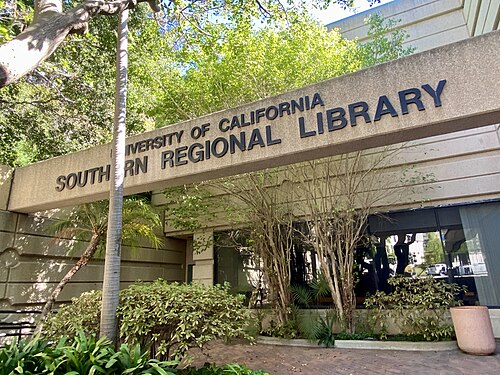 University of California Southern Regional Library at UCLA Entrance 2024 September 01, Westwood