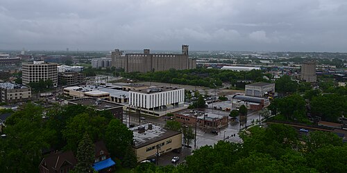 View of the Southeast Industrial Area from Prospect Park Water Tower 2015-05-29, Prospect Park - East River Road