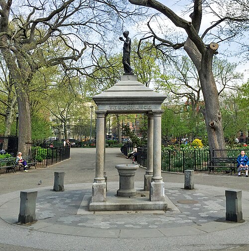 'Temperance' -- Henry Cogswell Temperance Monument in Tompkins Square Park New York (NY) April 2016, East Village