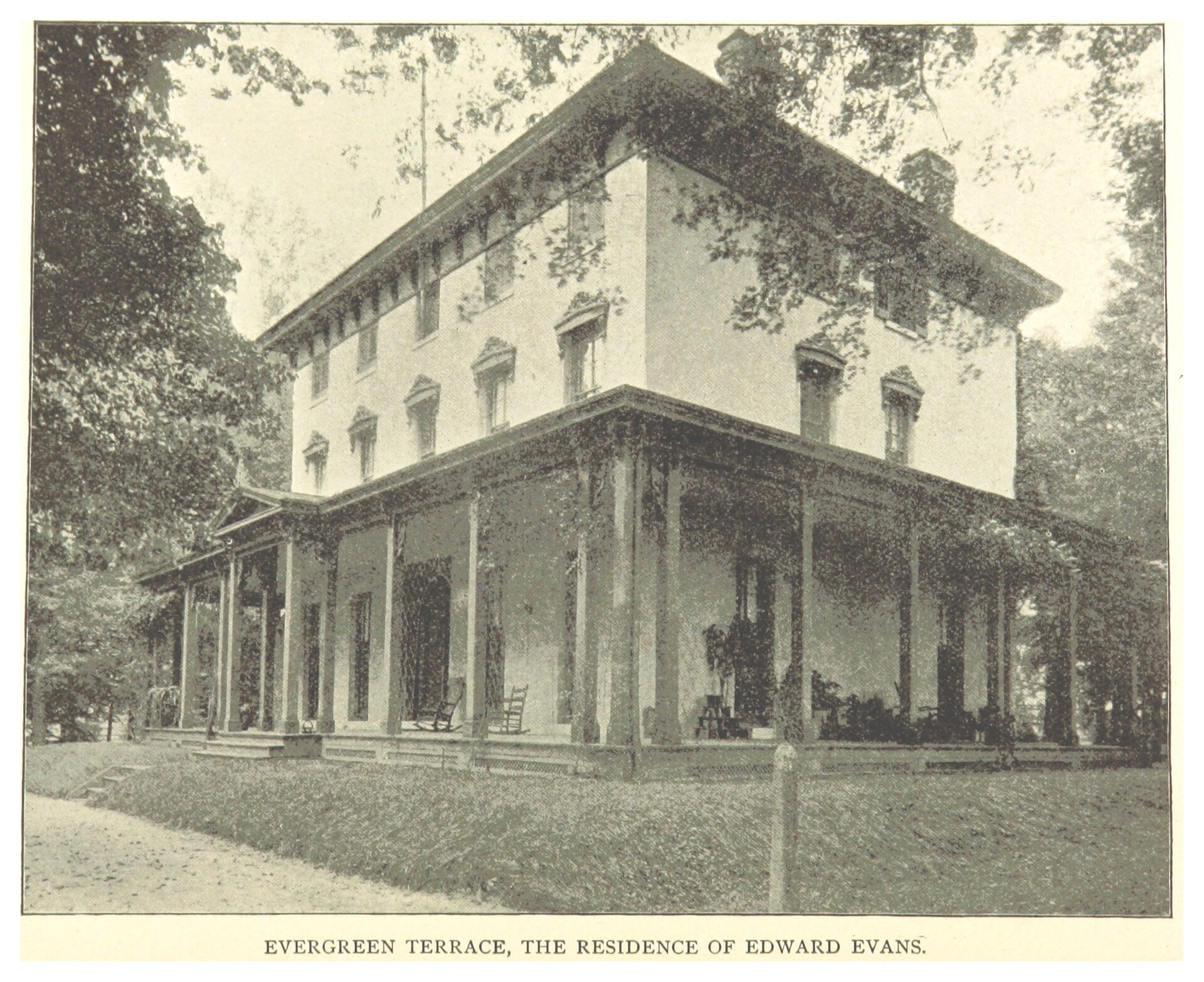 HOTCHKIN(1892) P482 EVERGREEN TERRACE - Residence of Mr. Edward Evans, Bustleton