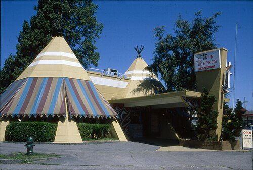 Seattle - Twin Teepees Restaurant, Circa 1980, Phinney Ridge