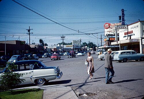 Seattle - Lake City Way & 125th Street, 1954, Victory Heights